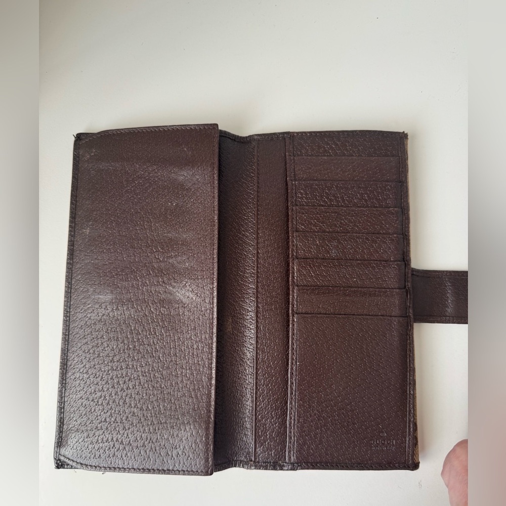 Gucci Vintage GG Monogram Canvas and Leather Continental Wallet - Picture 10 of 15
